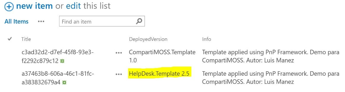 PnP Log HelpDesk Template