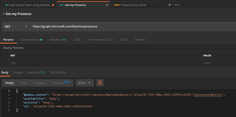 Calling the new Presence endpoint in MS Graph API from SPFx 5