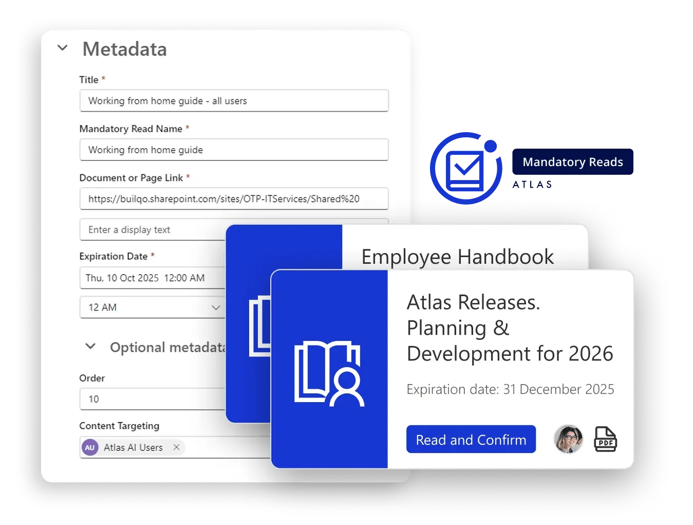 Mandatory Reads Screens complete