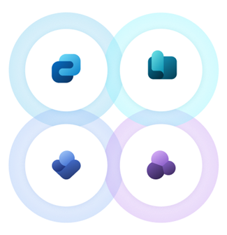 Microsoft Viva 4 pillars icons in square