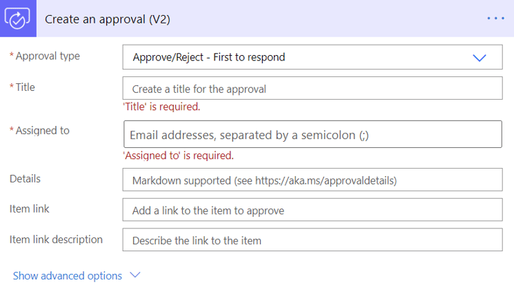 Power Automate Teams Create an approval