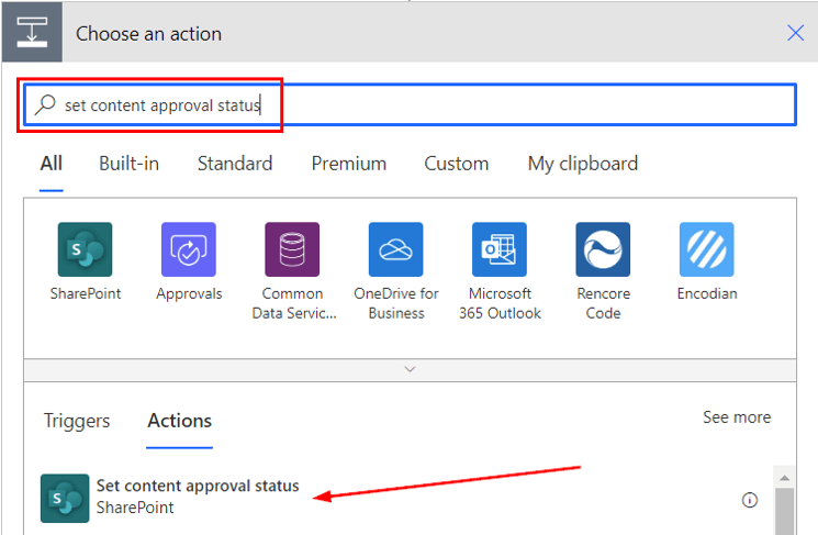 Power Automate Teams Set content approval status