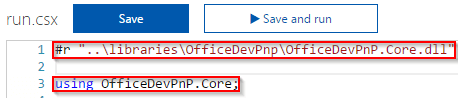 Using OfficeDevPnP code