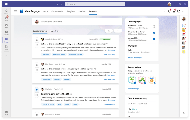 Viva Engage - Answers